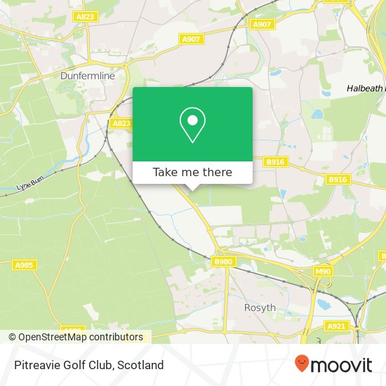Pitreavie Golf Club map
