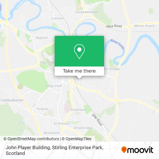 John Player Building, Stirling Enterprise Park map