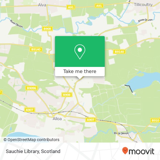 Sauchie Library map