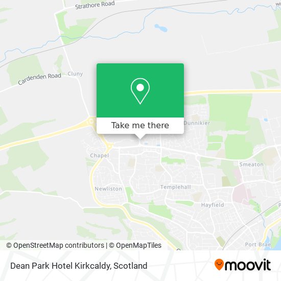 Dean Park Hotel Kirkcaldy map