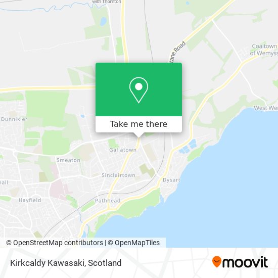 Kirkcaldy Kawasaki map