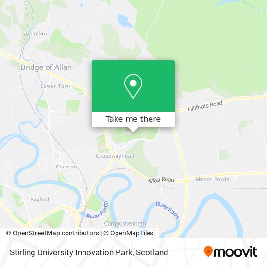 Stirling University Innovation Park map