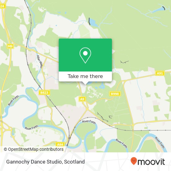 Gannochy Dance Studio map