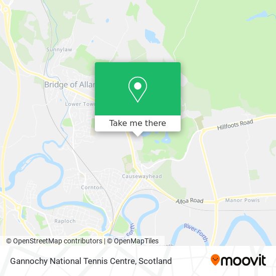 Gannochy National Tennis Centre map