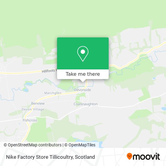 Nike Factory Store Tillicoultry map