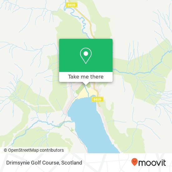 Drimsynie Golf Course map