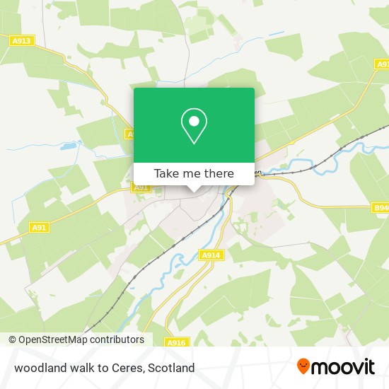 woodland walk to Ceres map