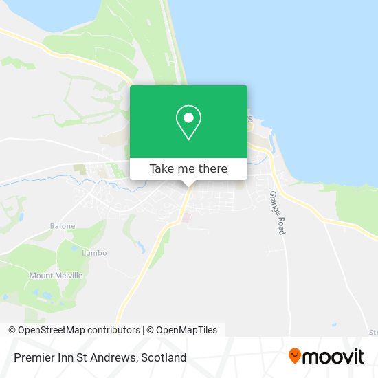 Premier Inn St Andrews map