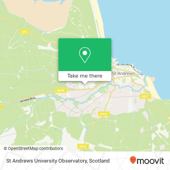 St Andrews University Observatory map