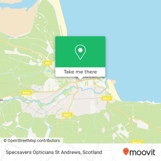 Specsavers Opticians St Andrews map