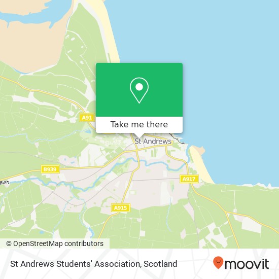 St Andrews Students' Association map