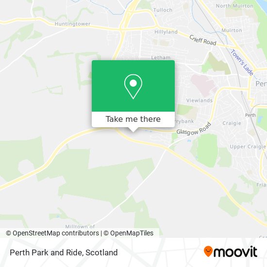 Perth Park and Ride map