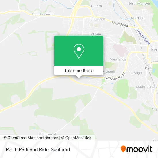 Perth Park and Ride map