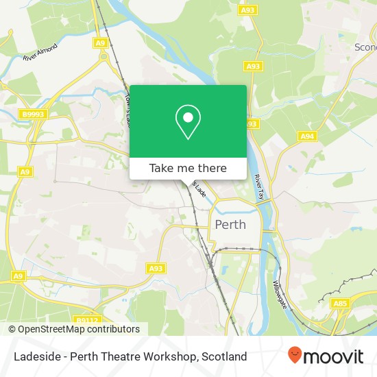 Ladeside - Perth Theatre Workshop map