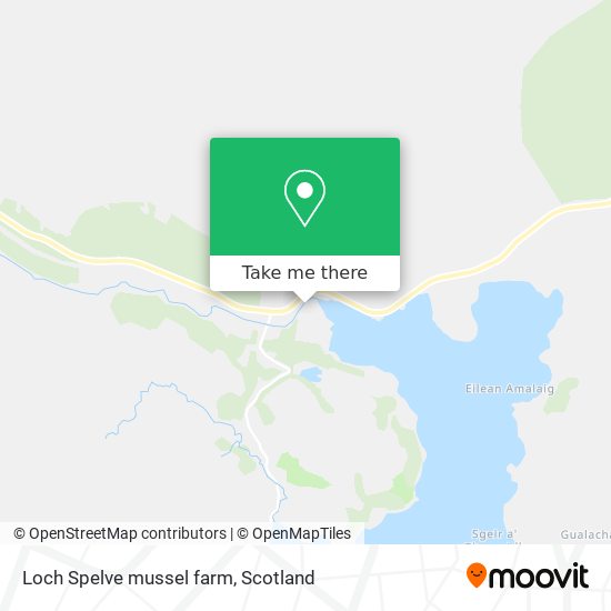 Loch Spelve mussel farm map