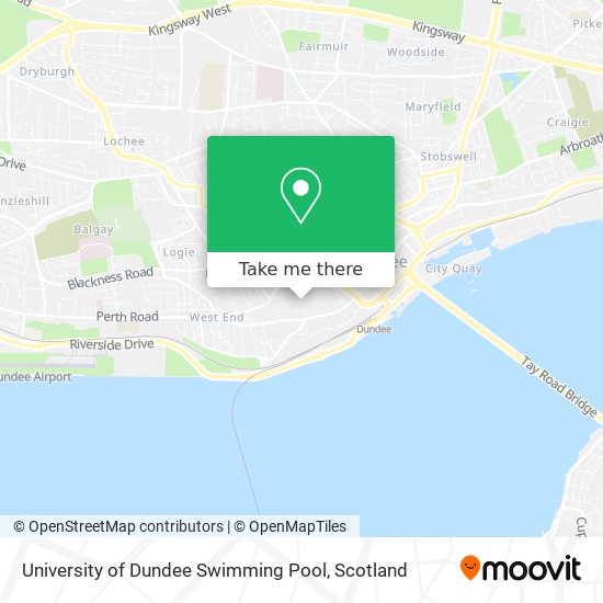 University of Dundee Swimming Pool map