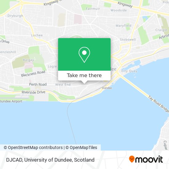 DJCAD, University of Dundee map
