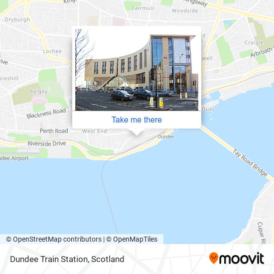 Dundee Train Station map