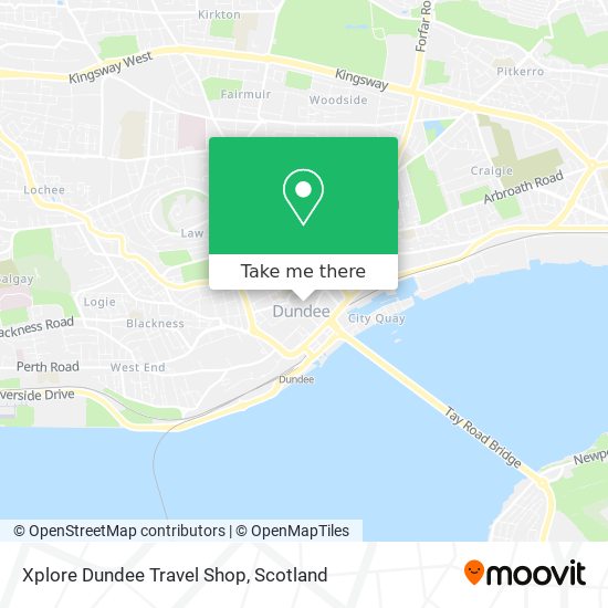 Xplore Dundee Travel Shop map