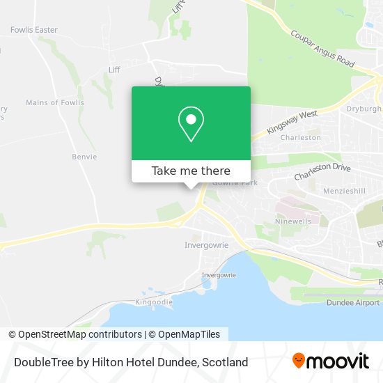 DoubleTree by Hilton Hotel Dundee map
