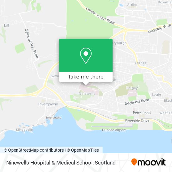 Ninewells Hospital & Medical School map