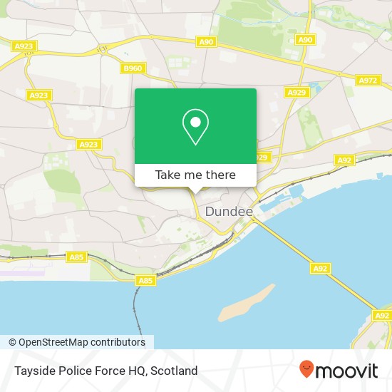 Tayside Police Force HQ map