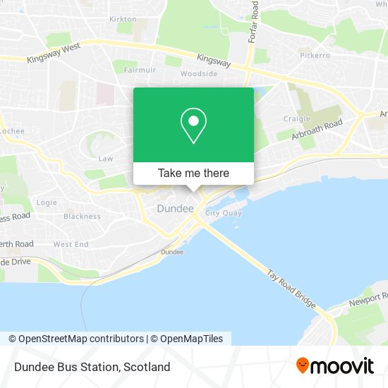 Dundee Bus Station map