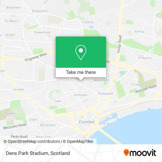 Dens Park Stadium map