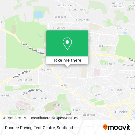 Dundee Driving Test Centre map