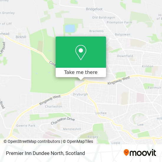 Premier Inn Dundee North map