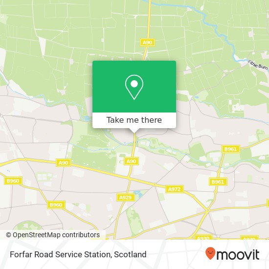 Forfar Road Service Station map