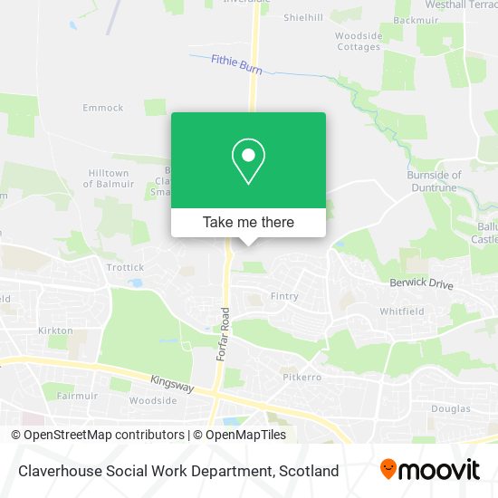 Claverhouse Social Work Department map
