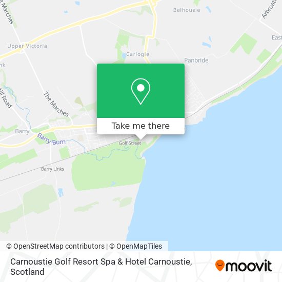 Carnoustie Golf Resort Spa & Hotel Carnoustie map