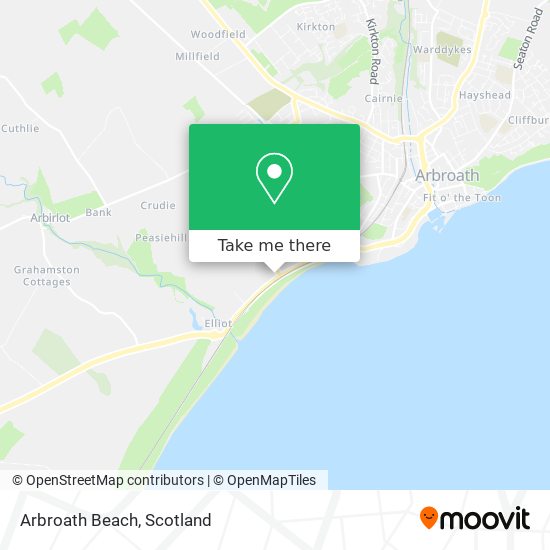 Arbroath Beach map