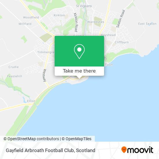 Gayfield Arbroath Football Club map