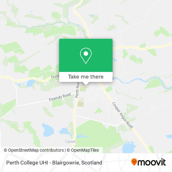 Perth College UHI - Blairgowrie map