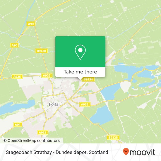 Stagecoach Strathay - Dundee depot map