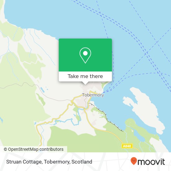 Struan Cottage, Tobermory map