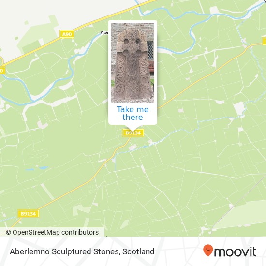 Aberlemno Sculptured Stones map