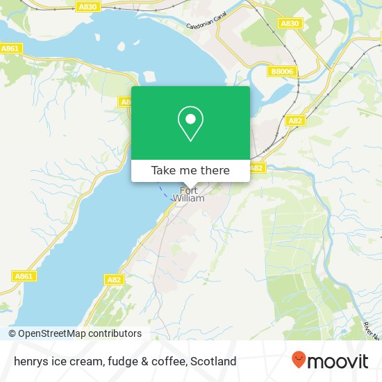 henrys ice cream, fudge & coffee map