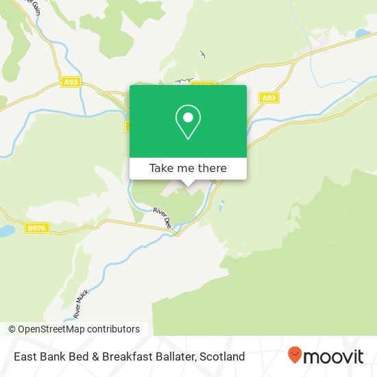 East Bank Bed & Breakfast Ballater map