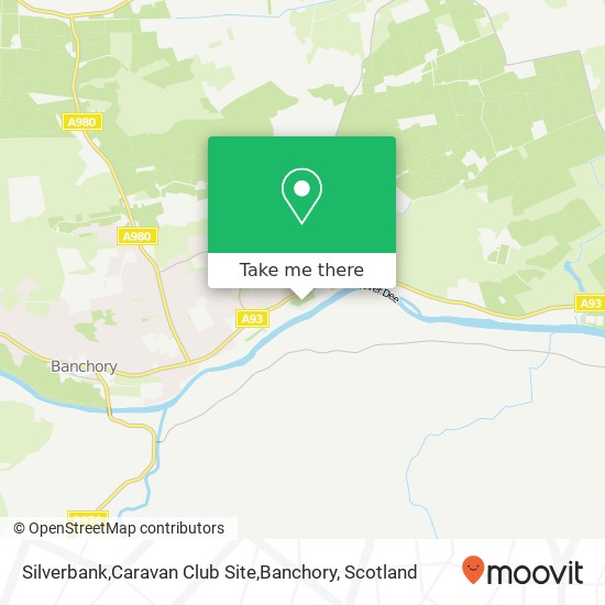 Silverbank,Caravan Club Site,Banchory map