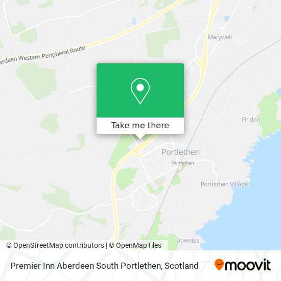 Premier Inn Aberdeen South Portlethen map