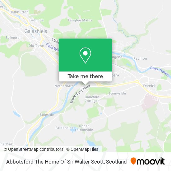 Abbotsford The Home Of Sir Walter Scott map