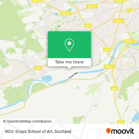 RGU: Grays School of Art map