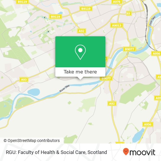 RGU: Faculty of Health & Social Care map