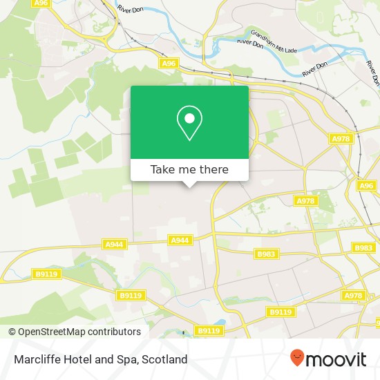 Marcliffe Hotel and Spa map