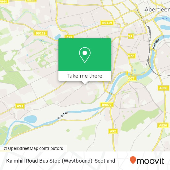 Kaimhill Road Bus Stop (Westbound) map