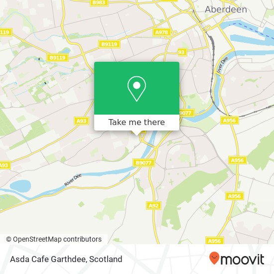 Asda Cafe Garthdee map