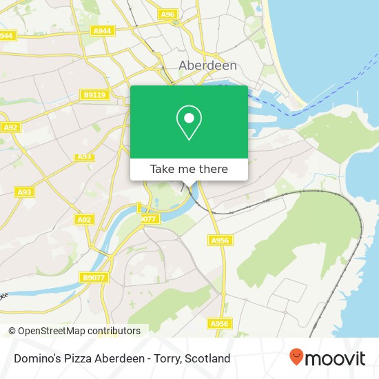 Domino's Pizza Aberdeen - Torry map